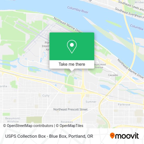 USPS Collection Box - Blue Box map