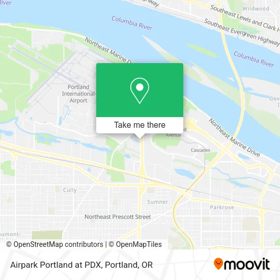 Mapa de Airpark Portland at PDX