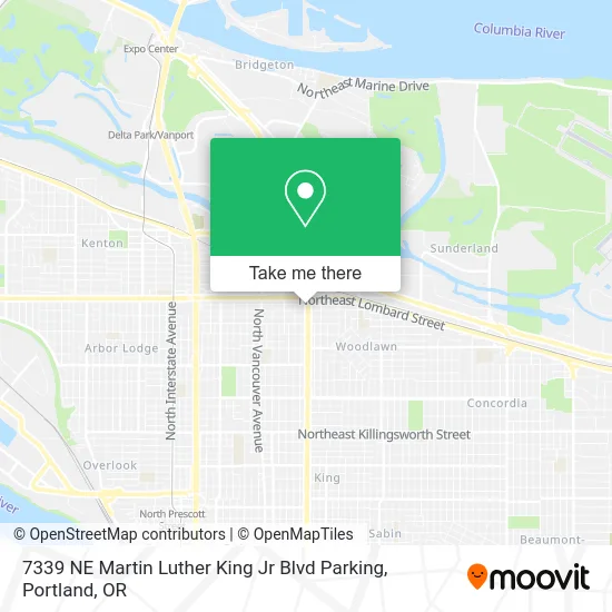 7339 NE Martin Luther King Jr Blvd Parking map