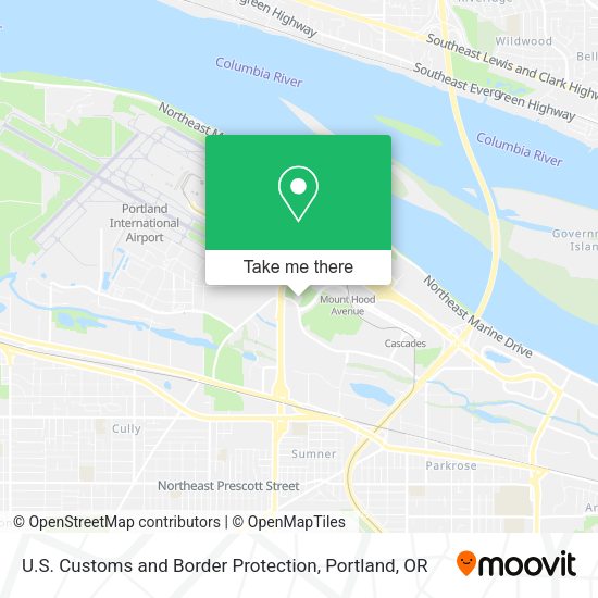 U.S. Customs and Border Protection map