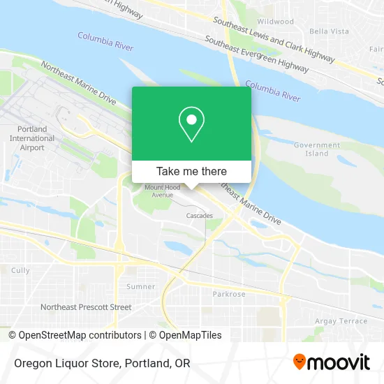 Oregon Liquor Store map