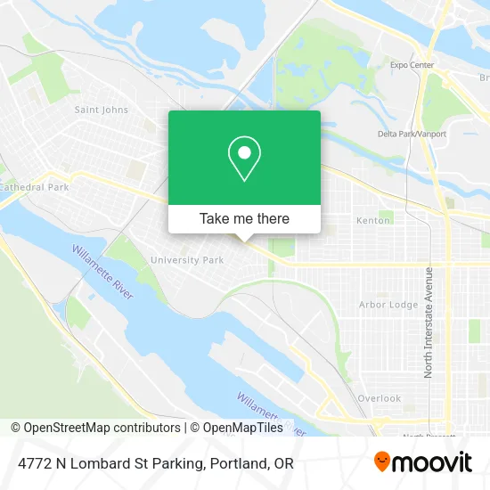 4772 N Lombard St Parking map