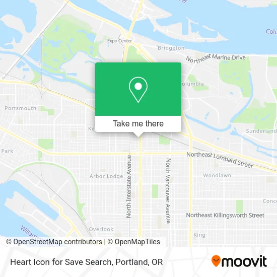 Mapa de Heart Icon for Save Search