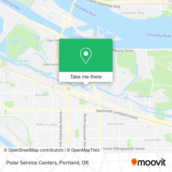 Mapa de Polar Service Centers