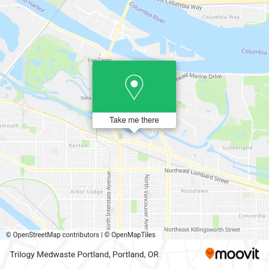 Mapa de Trilogy Medwaste Portland