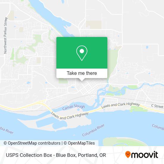 USPS Collection Box - Blue Box map