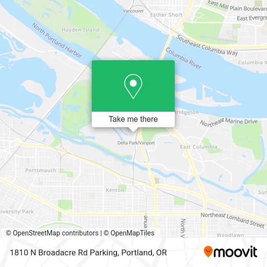 Mapa de 1810 N Broadacre Rd Parking