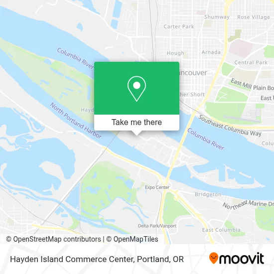 Hayden Island Commerce Center map