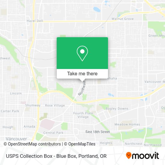 USPS Collection Box - Blue Box map