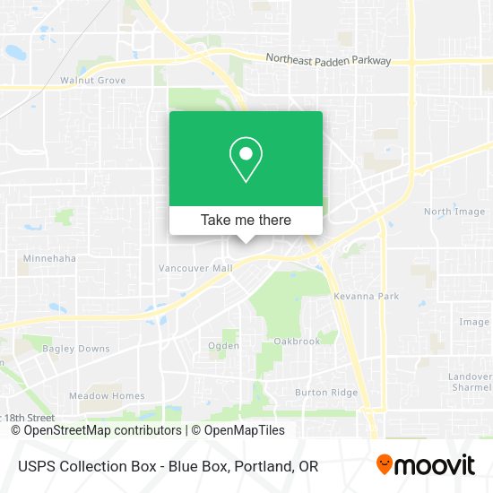 USPS Collection Box - Blue Box map