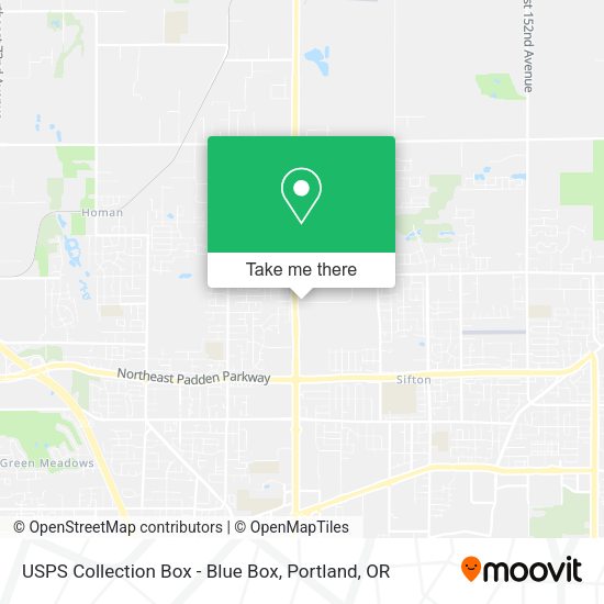 USPS Collection Box - Blue Box map