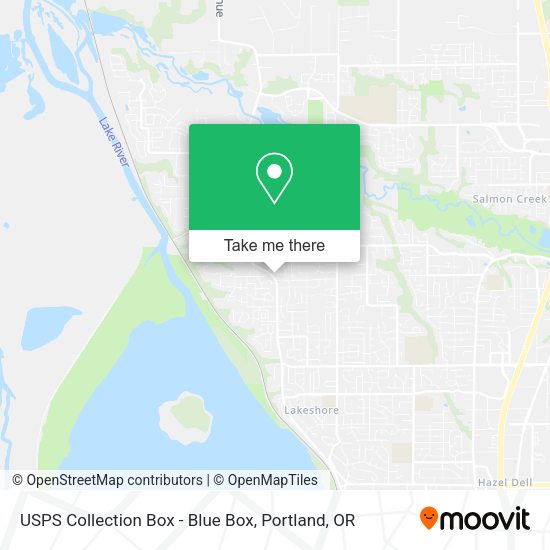USPS Collection Box - Blue Box map