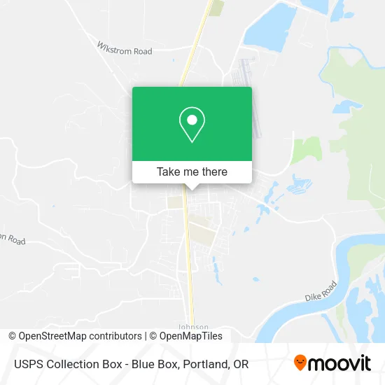 Mapa de USPS Collection Box - Blue Box