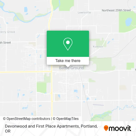 Devonwood and First Place Apartments map