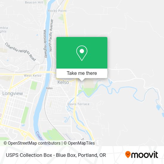 USPS Collection Box - Blue Box map