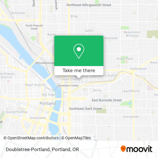 Doubletree-Portland map