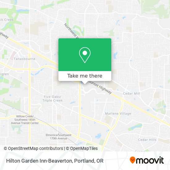 Mapa de Hilton Garden Inn-Beaverton