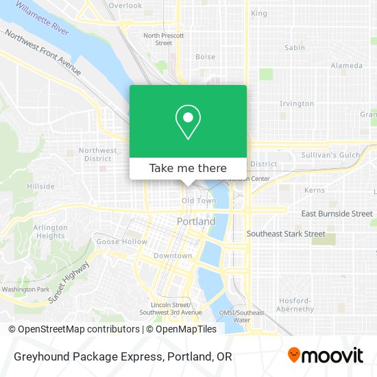 Greyhound Package Express map