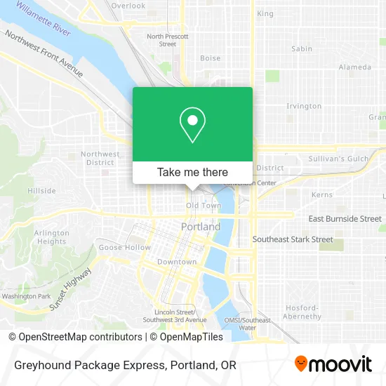 Greyhound Package Express map