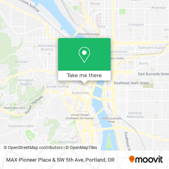Mapa de MAX-Pioneer Place & SW 5th Ave