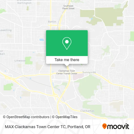 Mapa de MAX-Clackamas Town Center TC