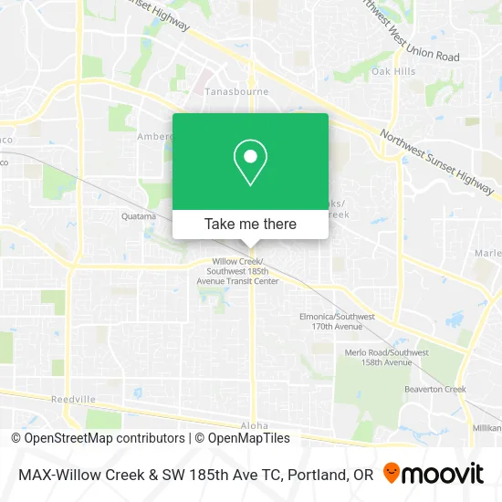 MAX-Willow Creek & SW 185th Ave TC map