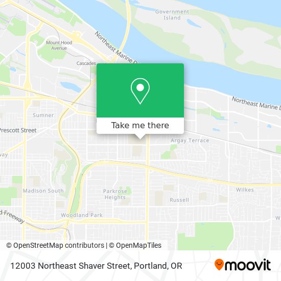 Mapa de 12003 Northeast Shaver Street