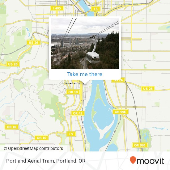 Portland Aerial Tram map