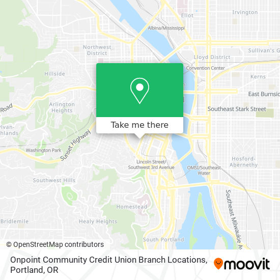 Mapa de Onpoint Community Credit Union Branch Locations