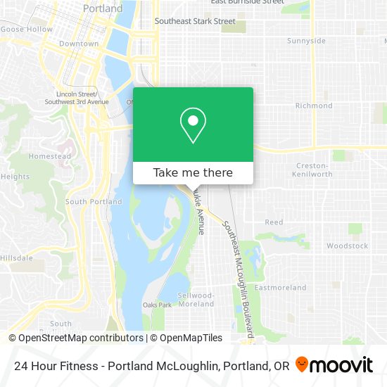 Mapa de 24 Hour Fitness - Portland McLoughlin