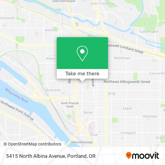 Mapa de 5415 North Albina Avenue