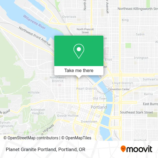 Planet Granite Portland map