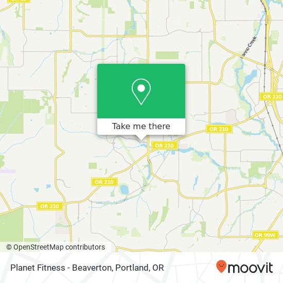 Mapa de Planet Fitness - Beaverton