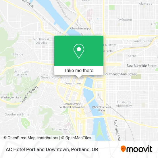 AC Hotel Portland Downtown map