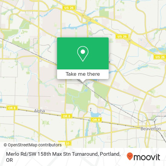 Mapa de Merlo Rd / SW 158th Max Stn Turnaround