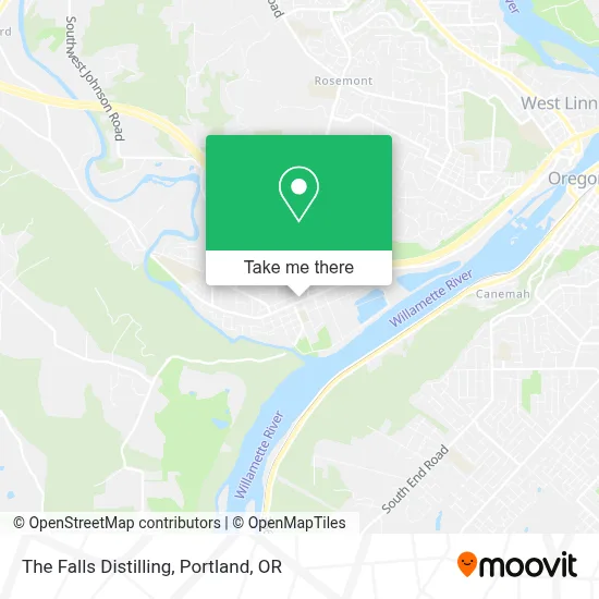 The Falls Distilling map