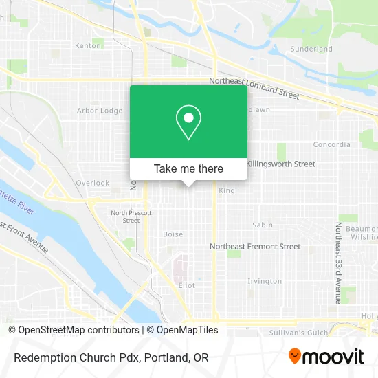 Redemption Church Pdx map