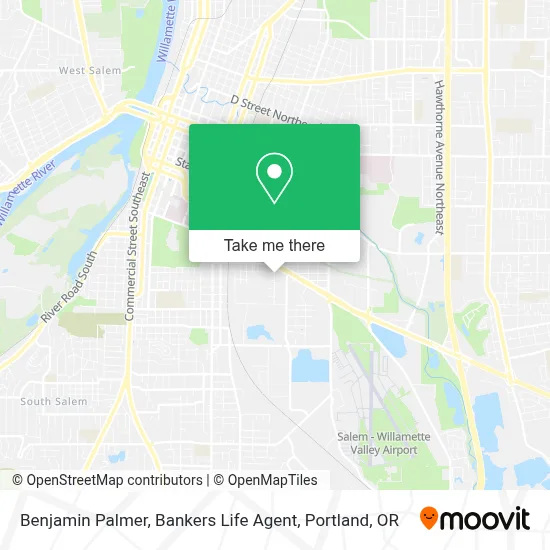 Benjamin Palmer, Bankers Life Agent map