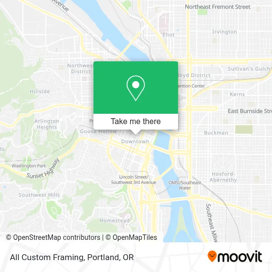All Custom Framing map