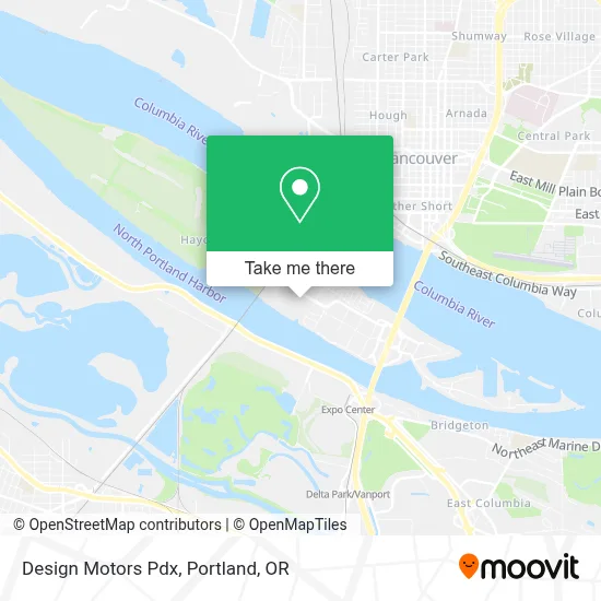 Design Motors Pdx map