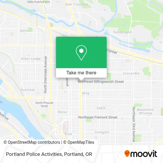 Portland Police Activities map