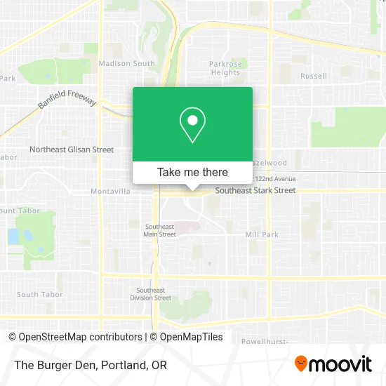 The Burger Den map