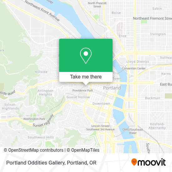 Portland Oddities Gallery map