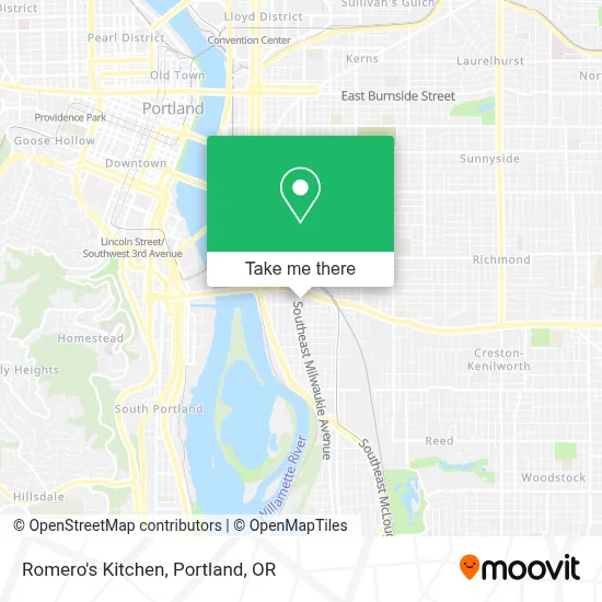 Romero's Kitchen map
