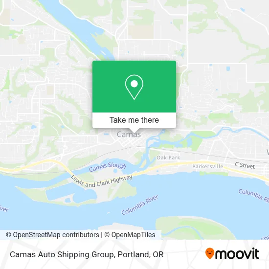Camas Auto Shipping Group map