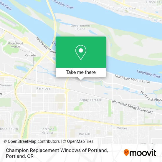 Champion Replacement Windows of Portland map