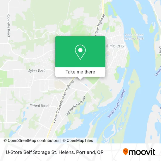 U-Store Self Storage St. Helens map