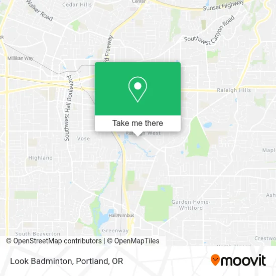 Look Badminton map
