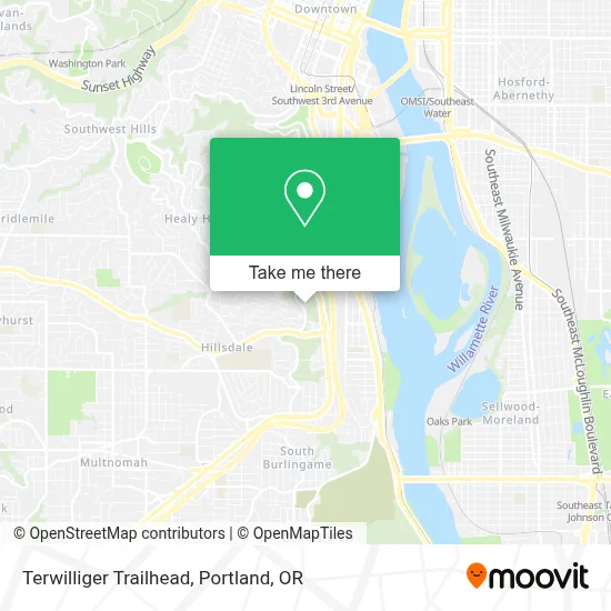 Terwilliger Trailhead map