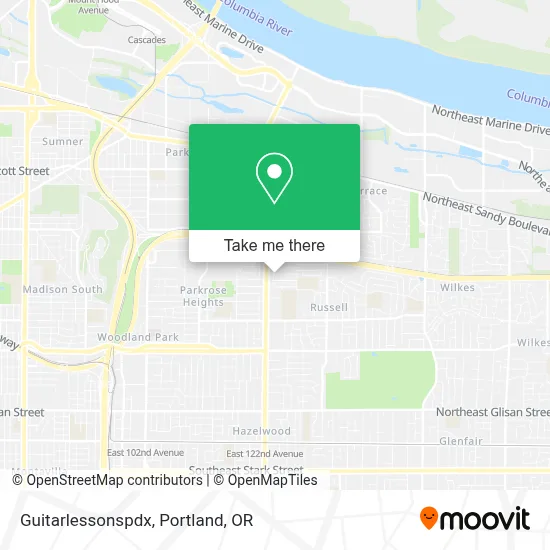 Guitarlessonspdx map